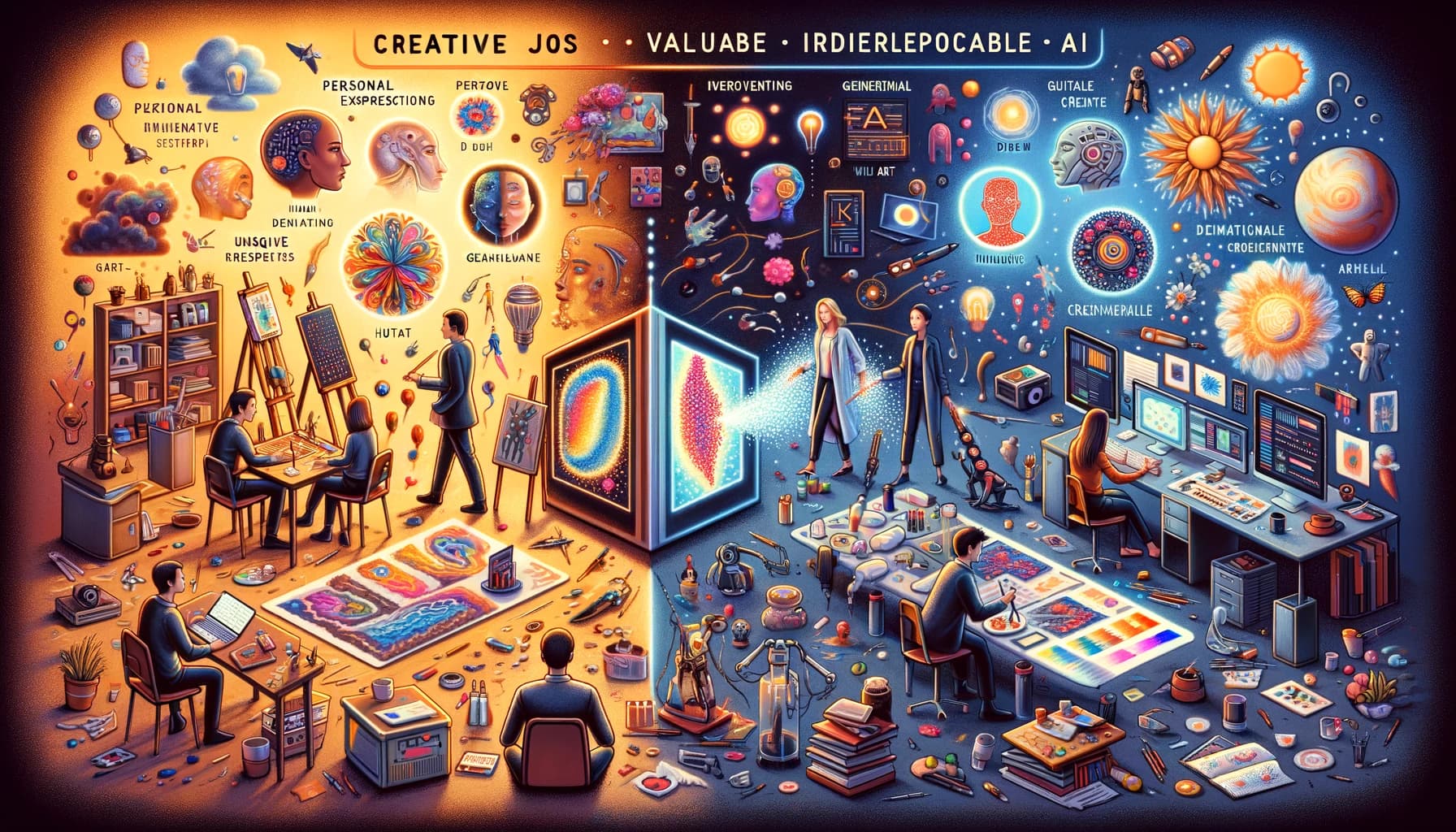 Pekerjaan Kreatif vs. Generative-AI: Apa yang Membuatnya Bernilai dan Tak Tergantikan?